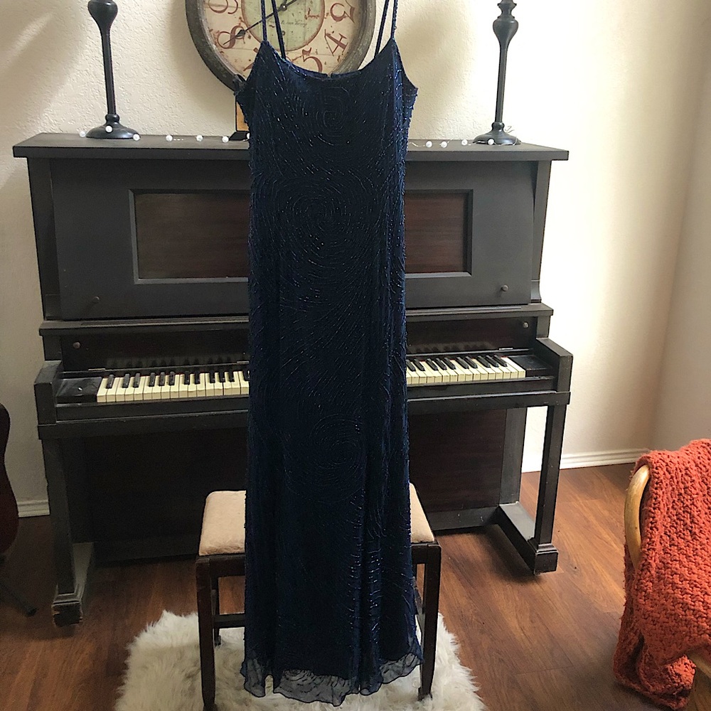 Alyce Designs Navy Blue Gown